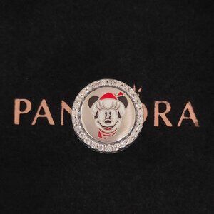 Pandora Holiday Christmas Happy Holly Days Minnie Charm Bead with box
